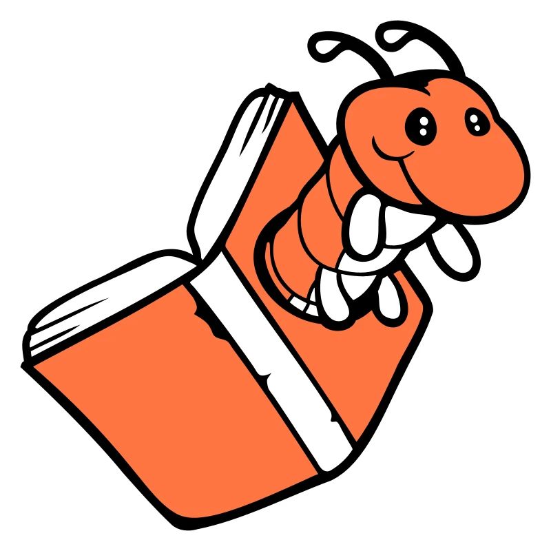 bookworm caterpillar nerd book hole geek worm read