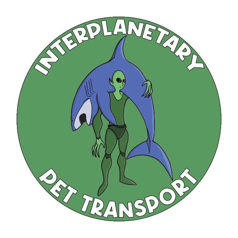 Interplanetary Pet Transport Badge Shark