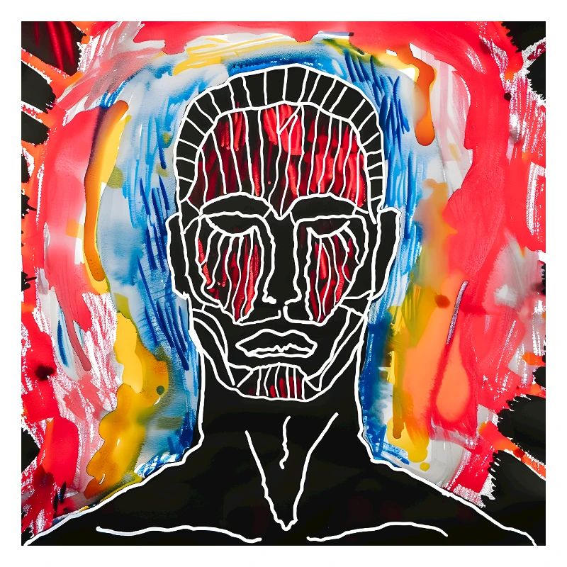 Abstract portrait in bright colors