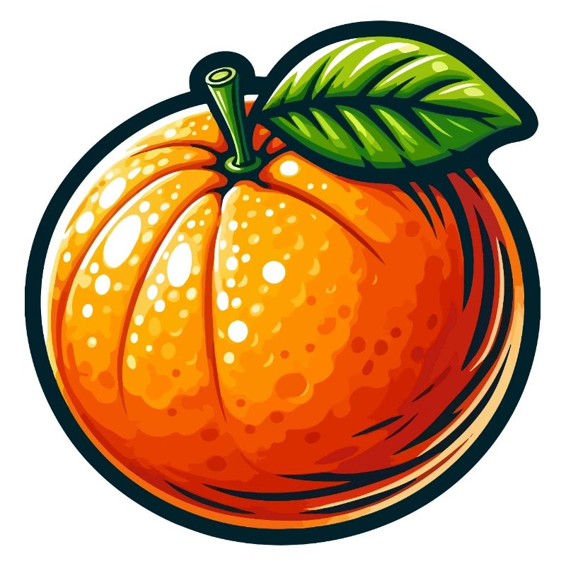 Orange stylisée Zeste éclatant