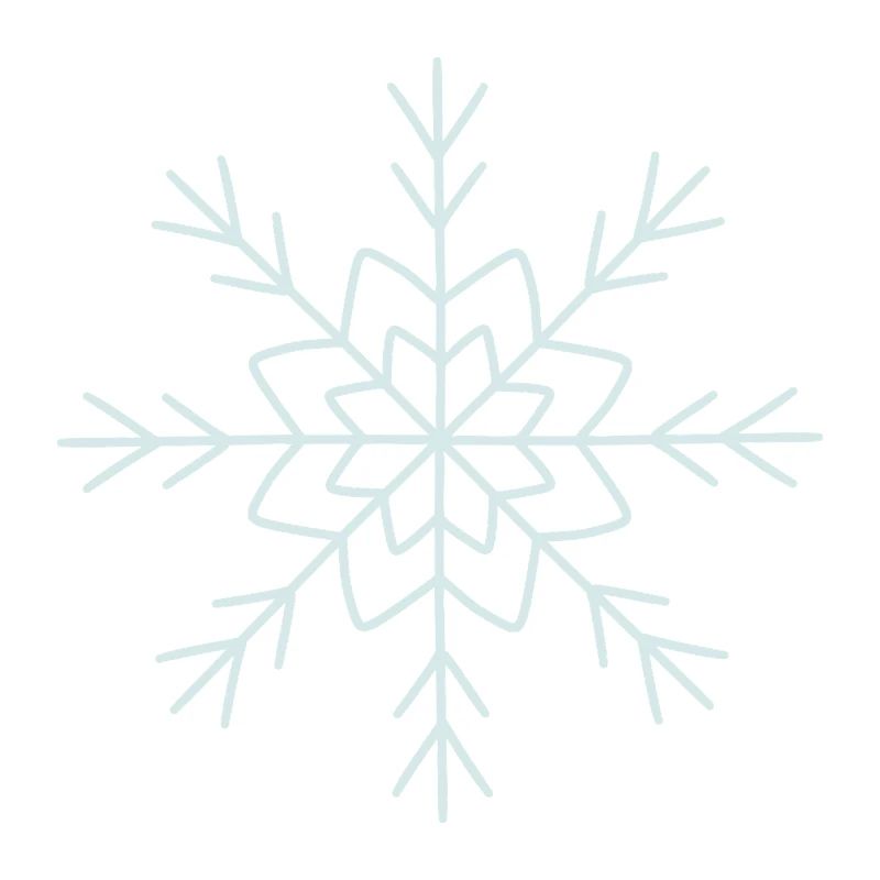 Conception artistique complexe de ligne de flocon de neige