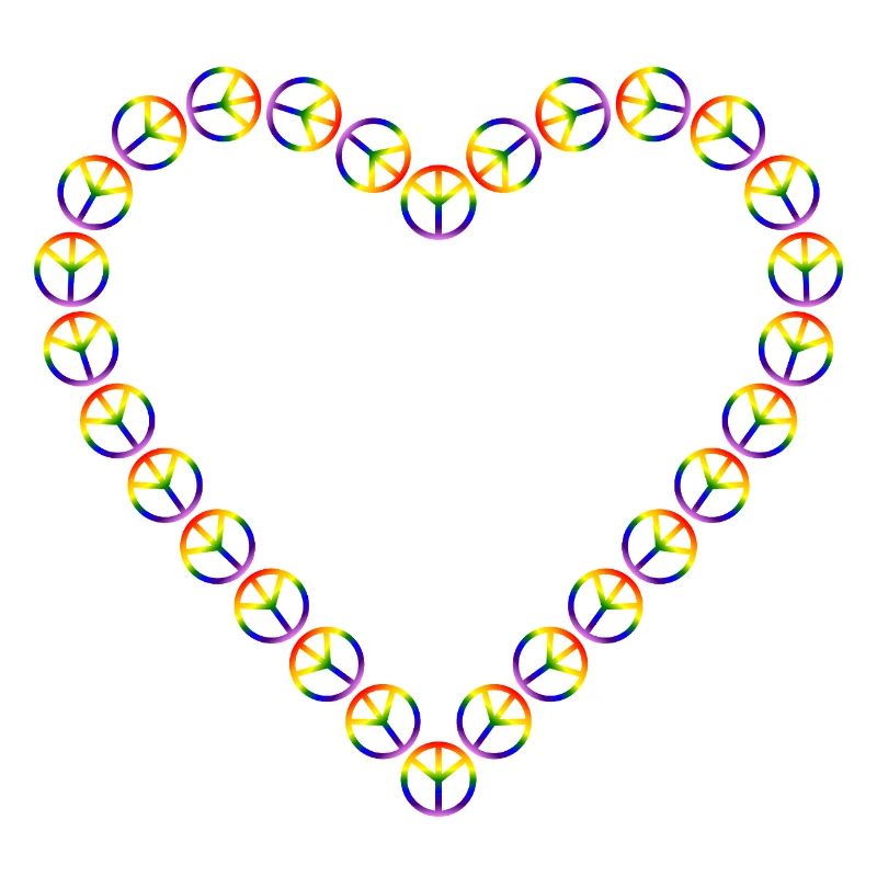 Regenbogen Frieden Herz Muster