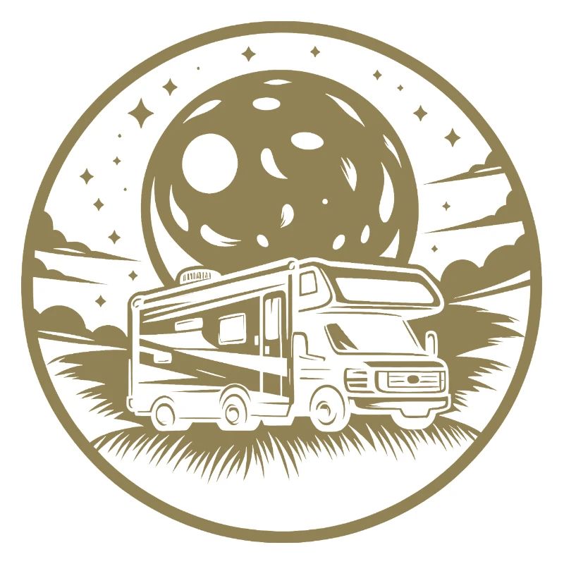 Motorhome Silhouette Camping