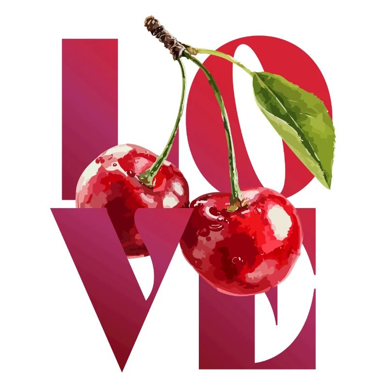 Kirschblüten-Liebe-Illustration