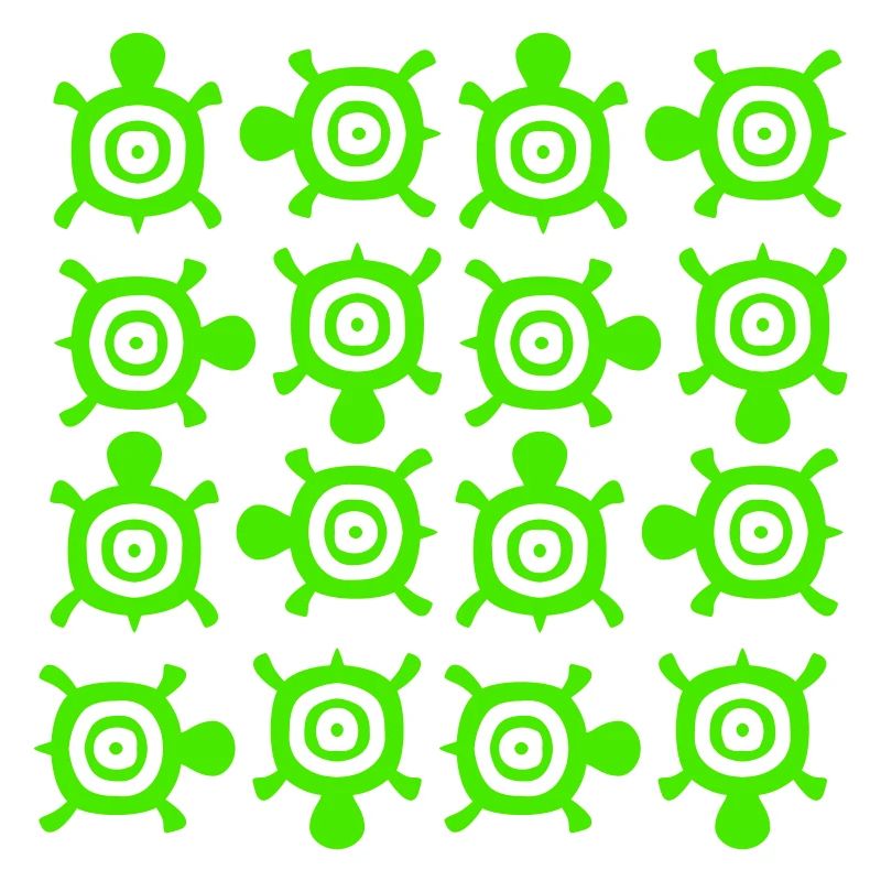 Turtles Pattern Many Decorative Circles Logo
