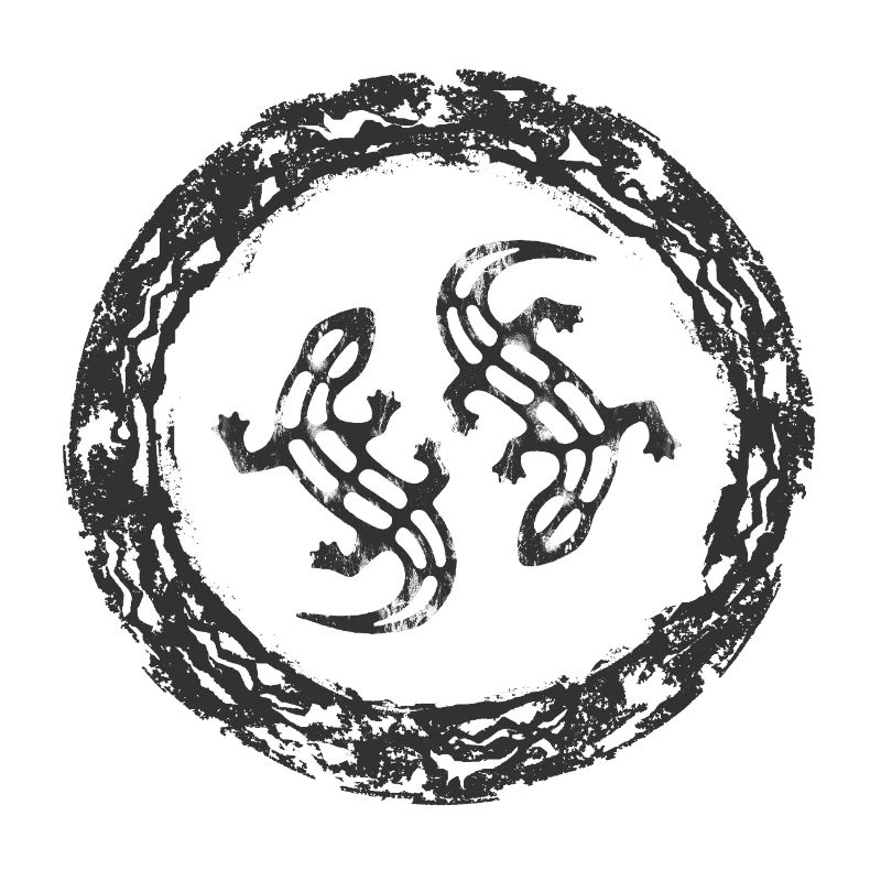 Gecko YinYang Circle Motif
