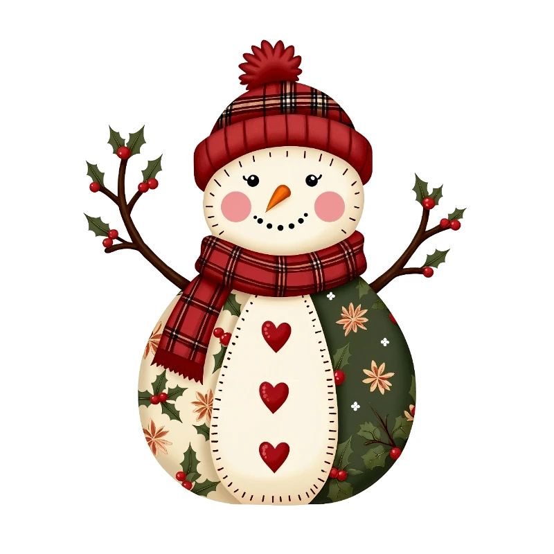 Schneemann Weihnachtszauber Patchwork
