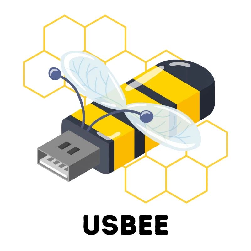 USBEE - Jeu de mots mignon sur l’abeille USB