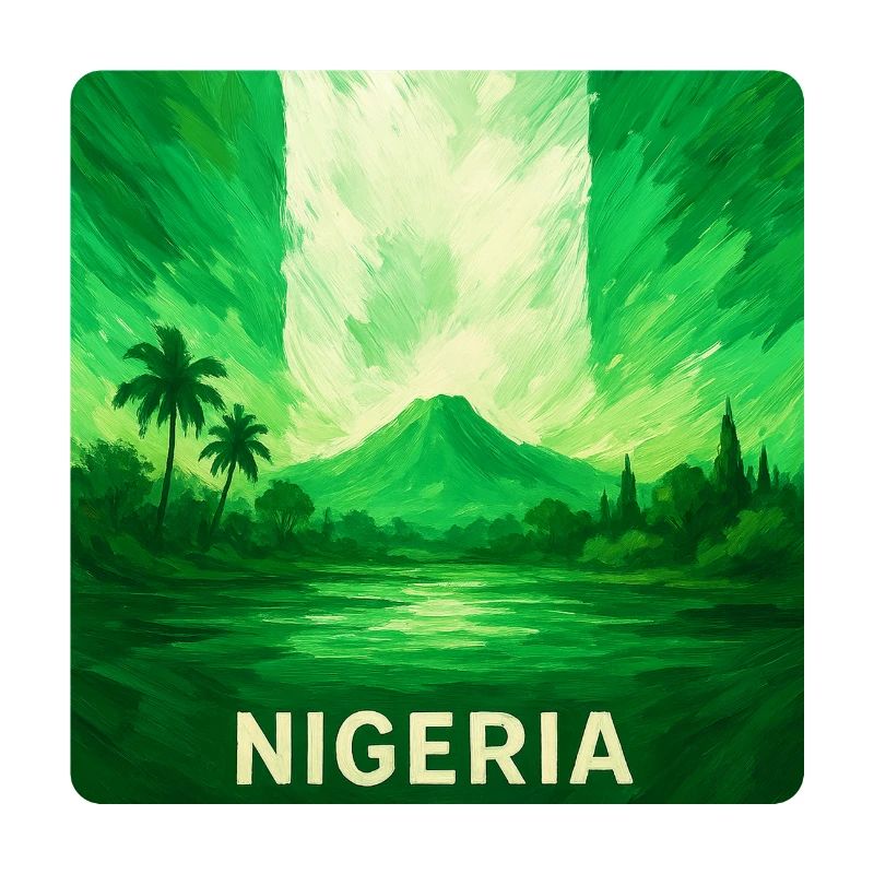 Drapeau de paysage du Nigeria Conception