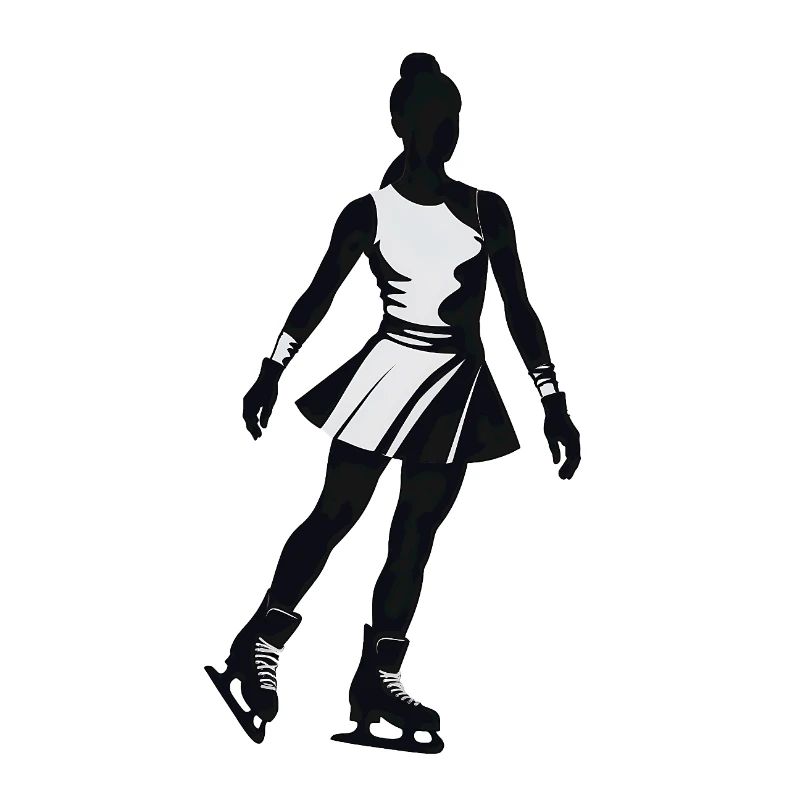 Eis Eiskunstläufer - Cooles Silhouette Logo