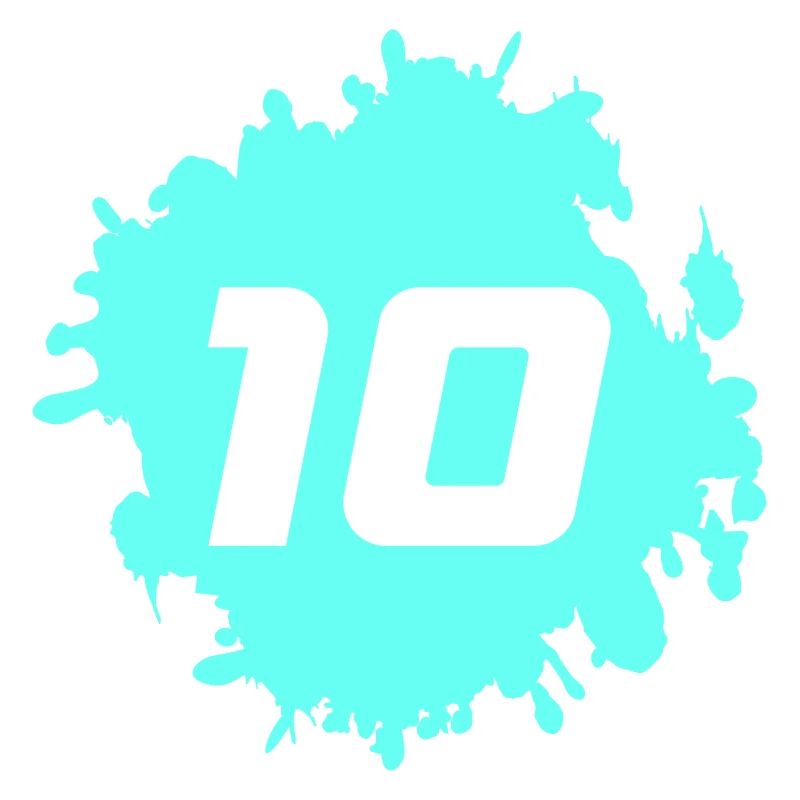 Neon 10 splash design