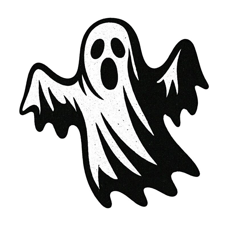 Vintage ghost silhouette