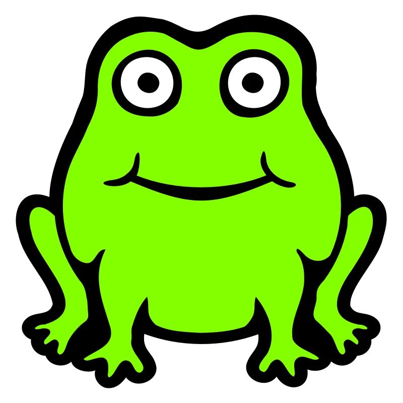 Frog Toad Smiles Funny Comic Happy Cute