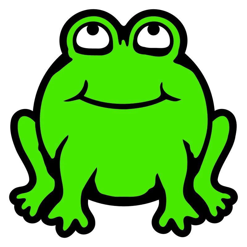 Frog toad smiles funny looks up