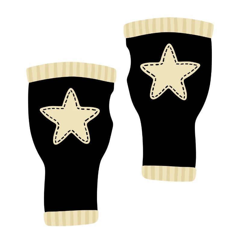 Conception de gants sans doigts étoile