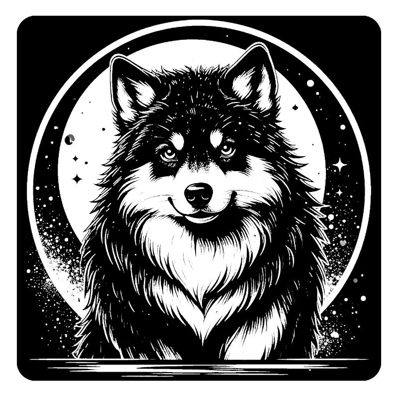 Black and White Husky (Head Close)