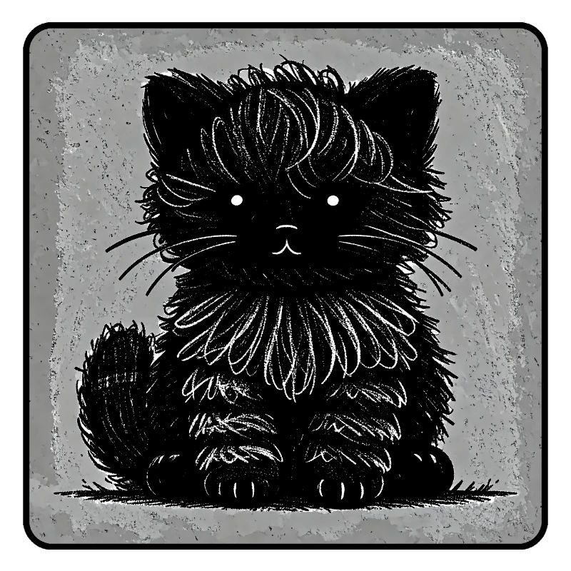 WuschelKatze (Monochrom)