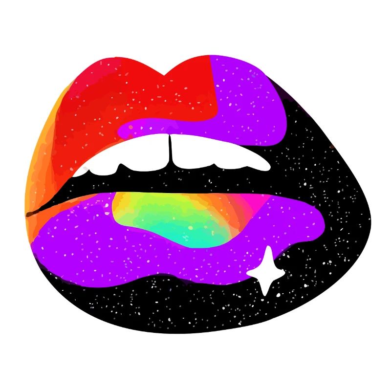 Kosmische Regenbogenlippen