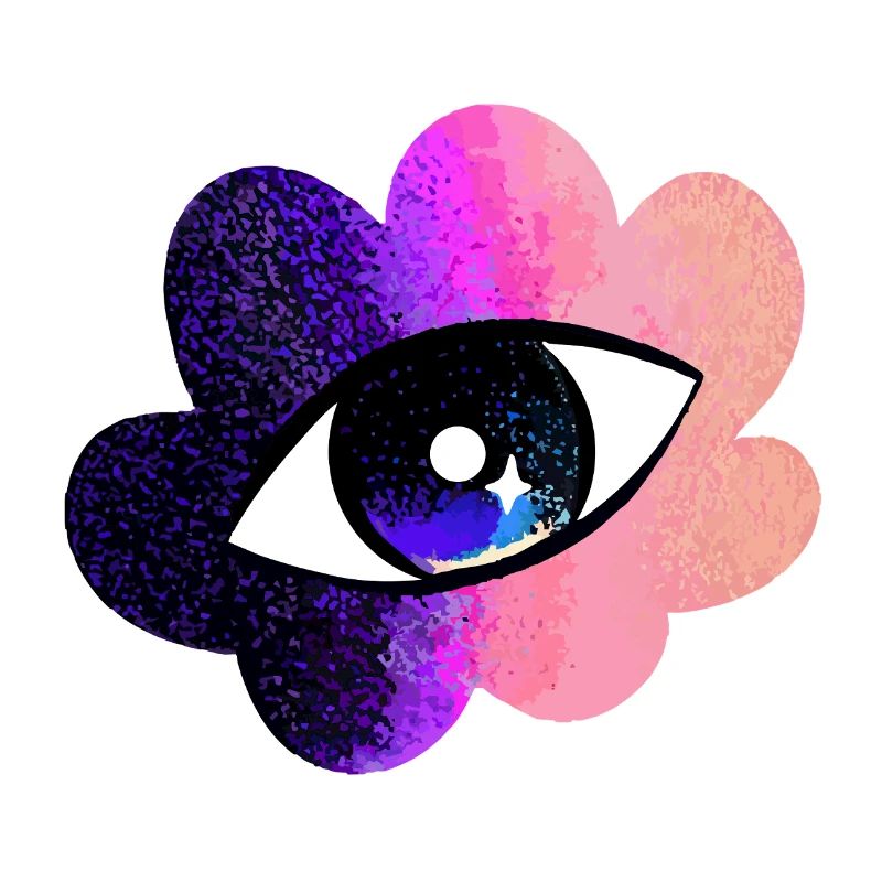 Oeil Cosmique En Fleur Dégradée