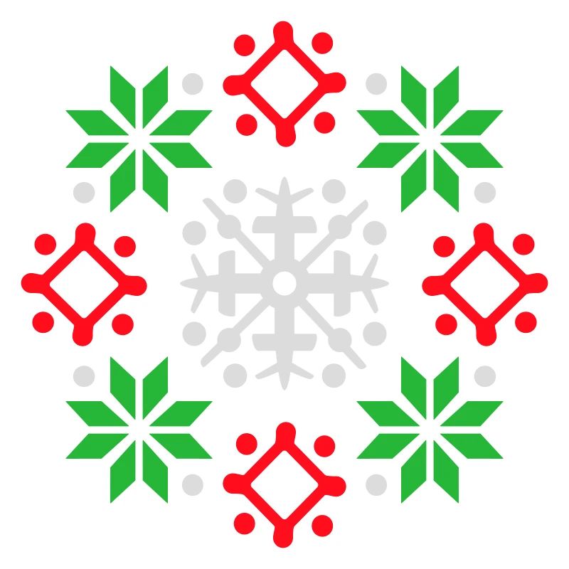 Schneeflocken Muster Weihnachtspullover Schnee