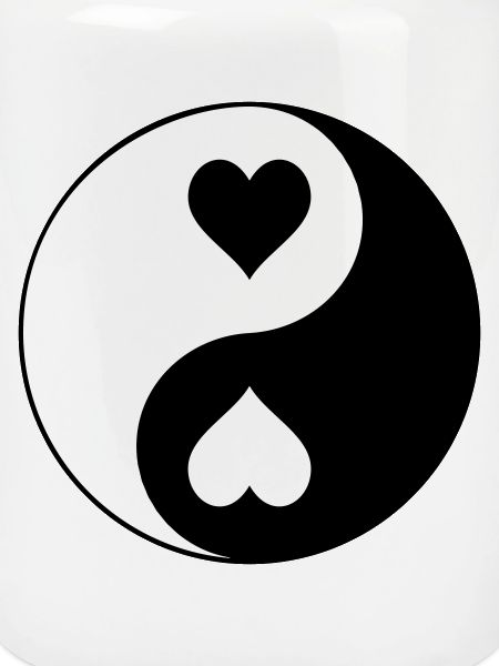 Herz YinYang Kontrast