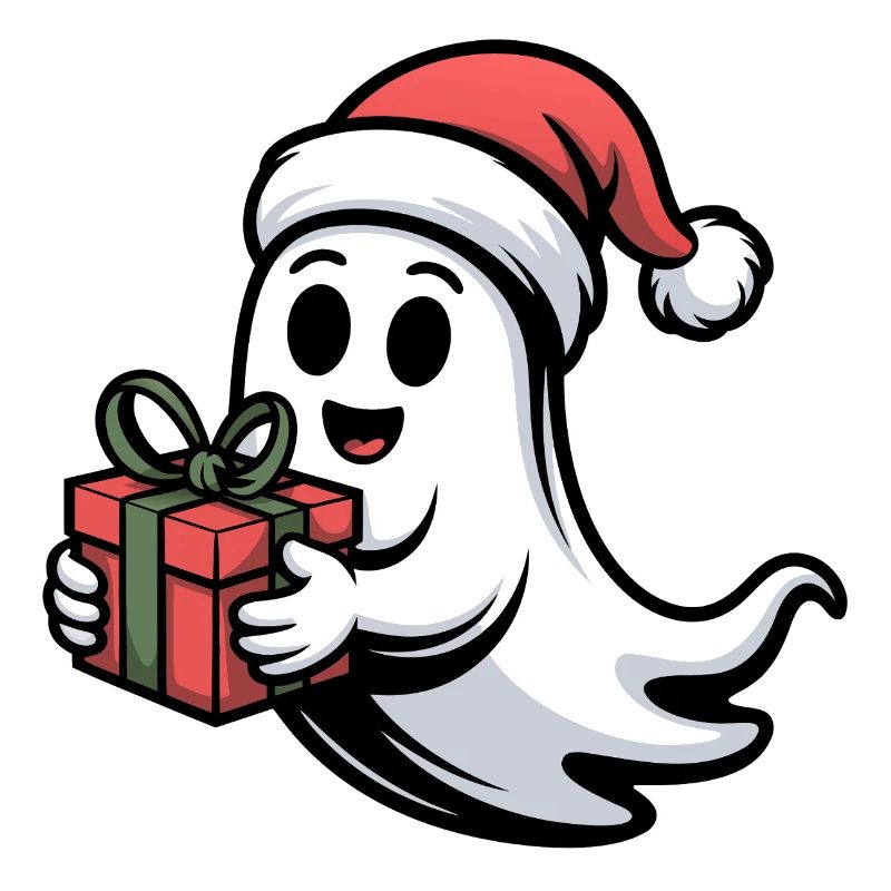 Weihnachtsgeist mit Geschenk