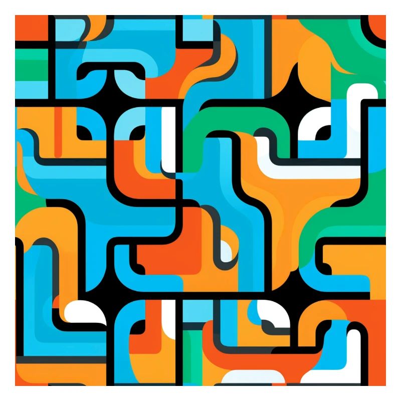 Motif de maille colorée abstrait