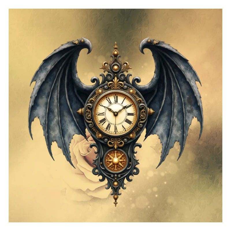 Steampunk Gothic Winged Watch