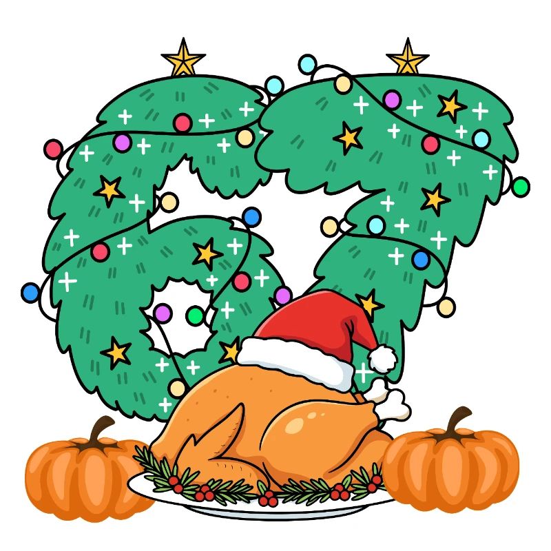 Couronne de rôti de Noël gobble numéro 67 merci