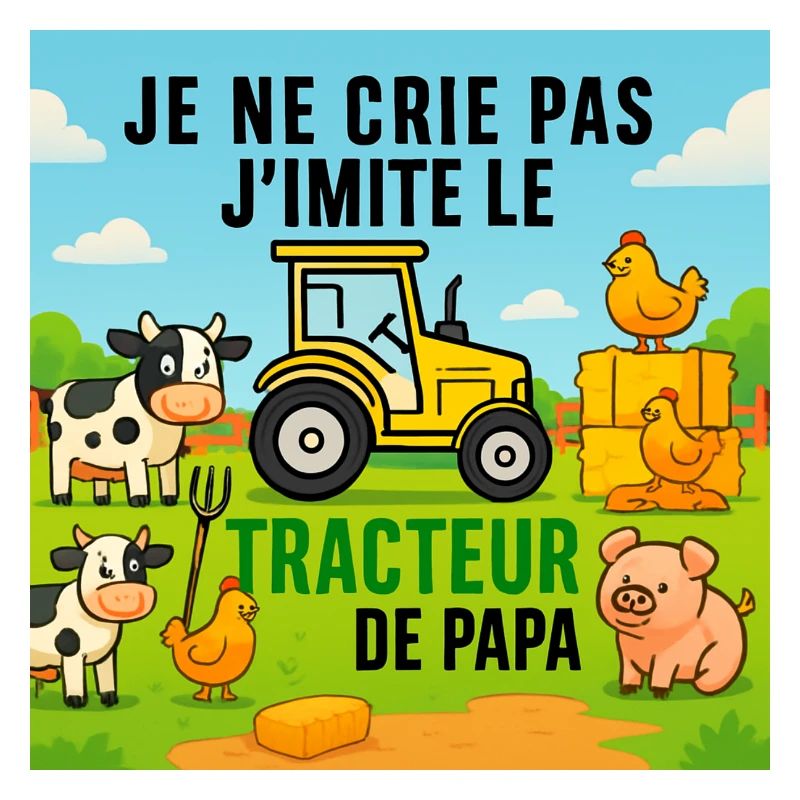 Dad's Tractor and Colorful Animals