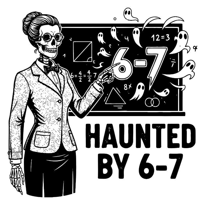 67 Nummer Halloween Lehrer Haunted By Six Seven