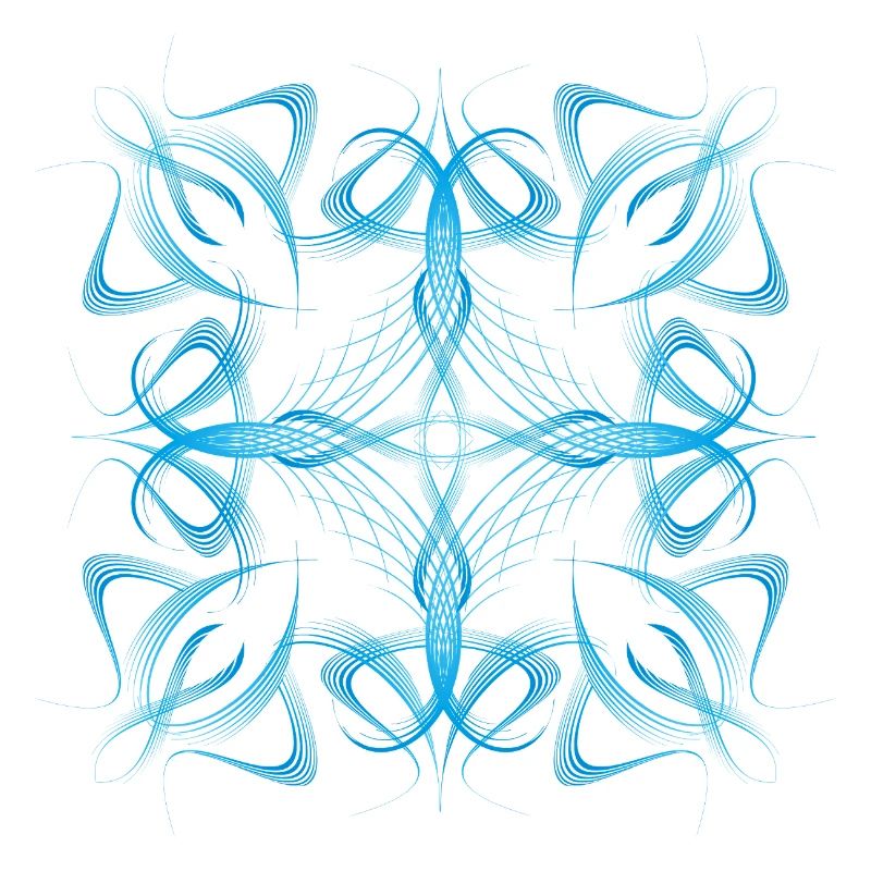 Delicate dynamic blue line pattern
