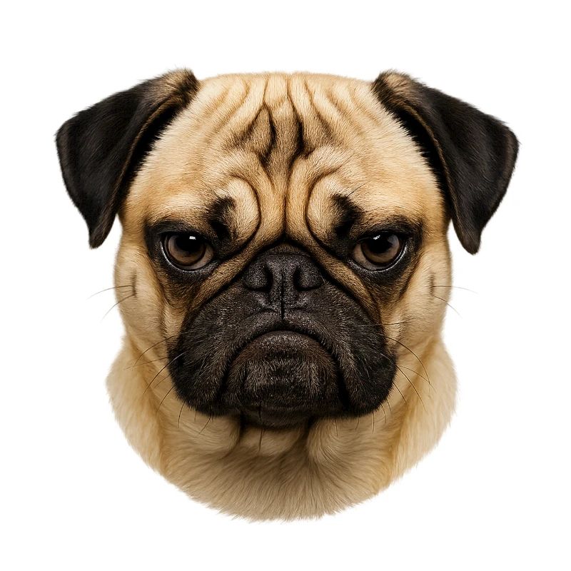 Portrait de visage de carlin