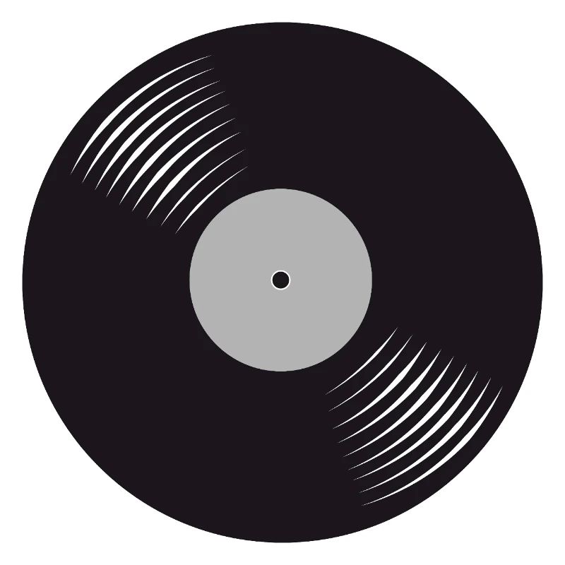 Stylized Black Vinyl Record
