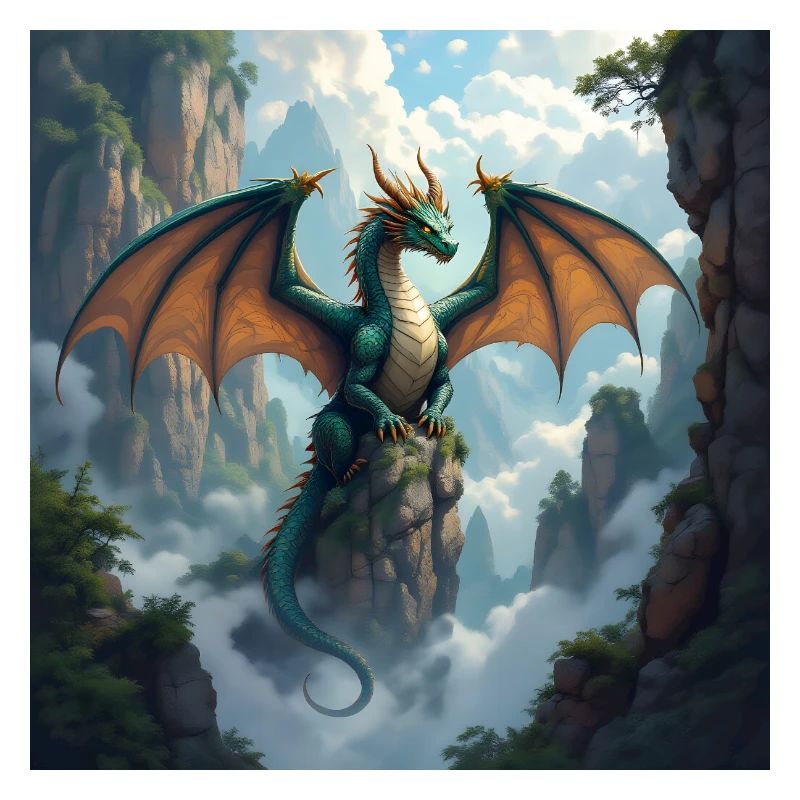 Dragon's Crown above Misty Cliffs