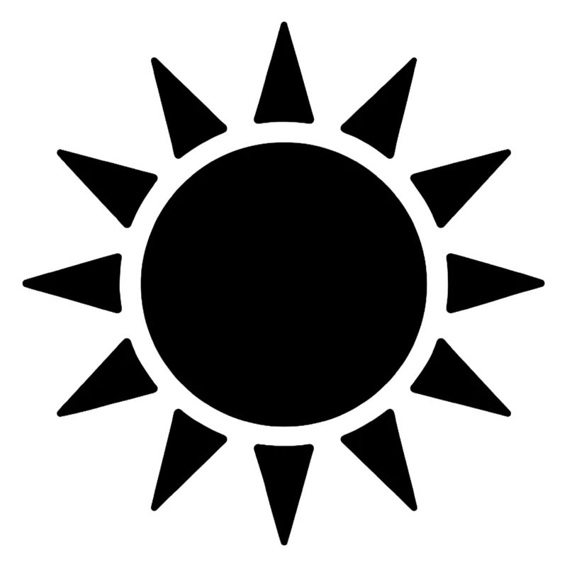 Sun Silhouette Circle