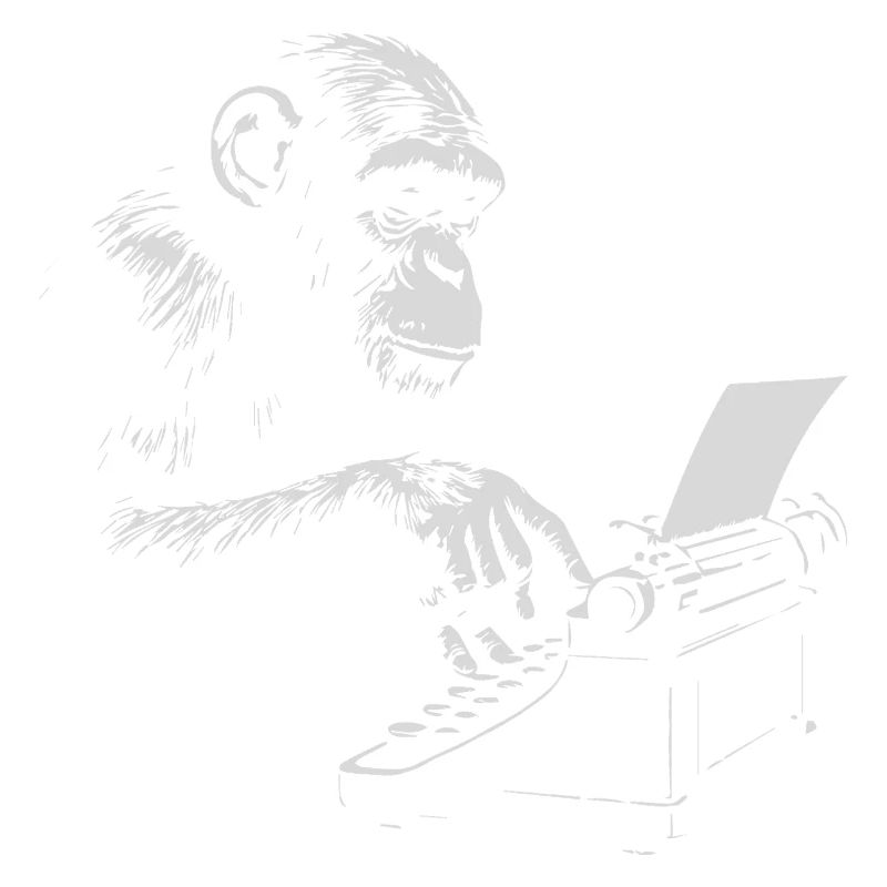 Chimp Typist Imprimé rétro