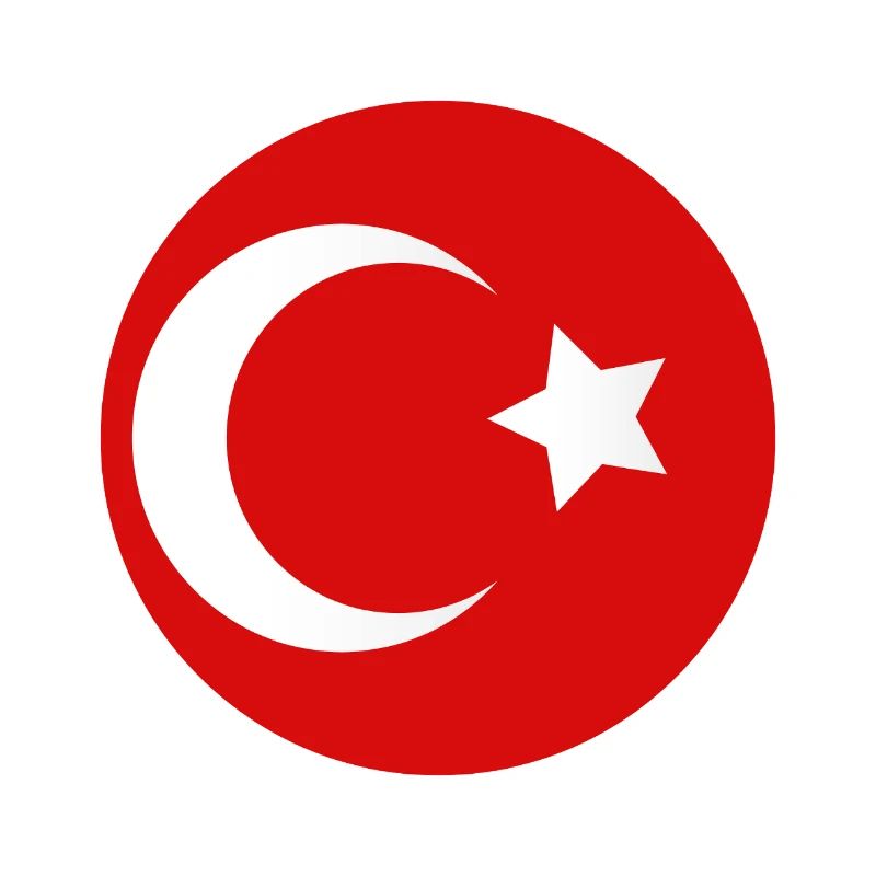 Drapeau turc en forme de cercle