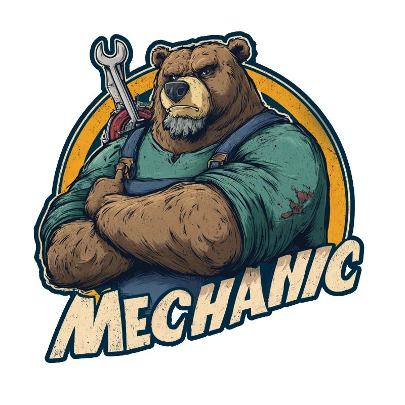 Mechanic Bear Strong Workshop Motif