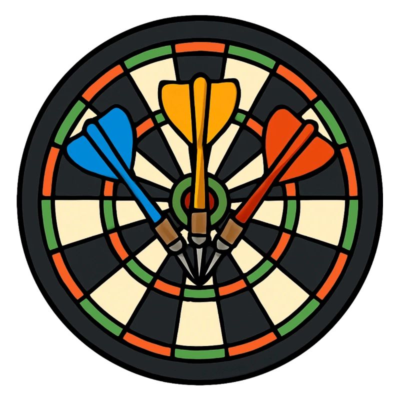 Motif de la cible de fléchettes : Impression couleur