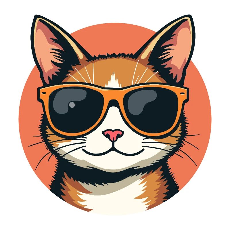 Chat cool avec lunettes de soleil portrait de chat