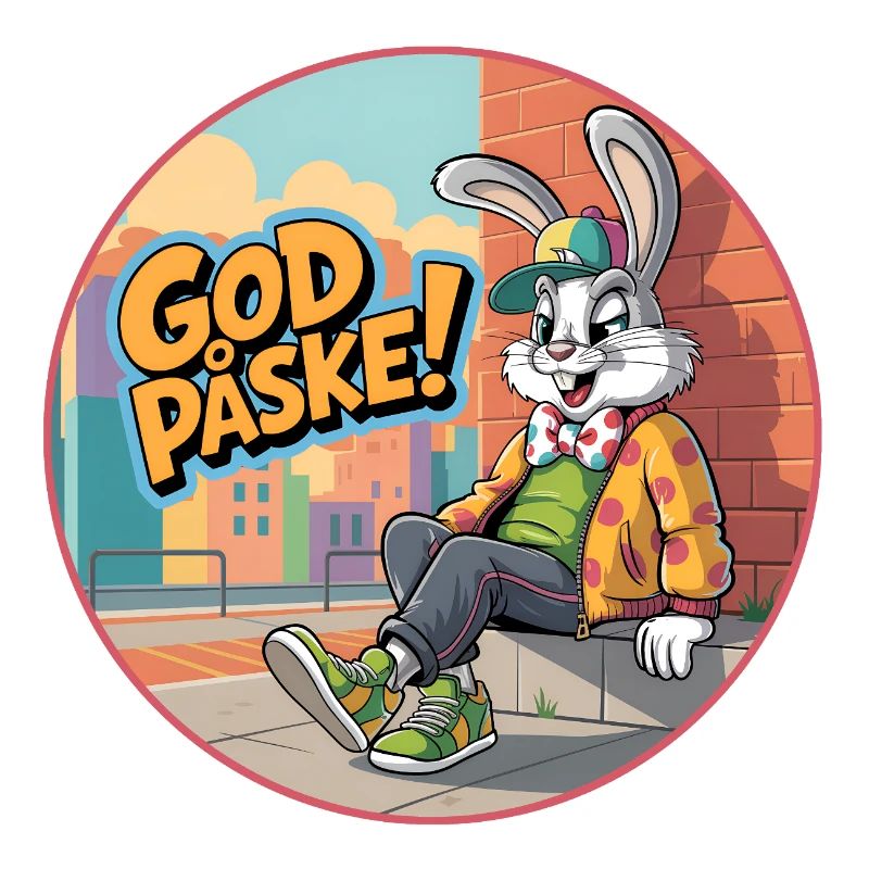 Happy Easter with funny Easter bunny