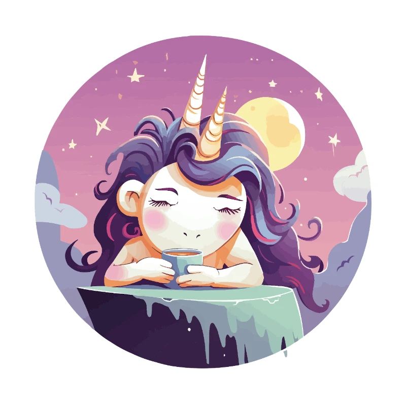 Mondtee Einhorn am Abend