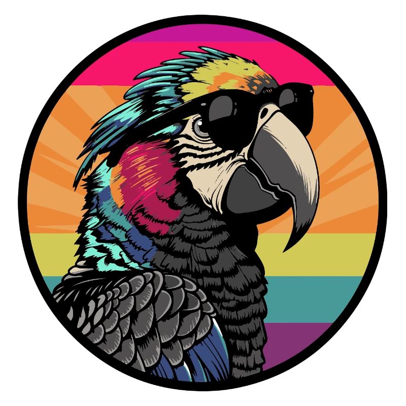 Parrot with sunglasses