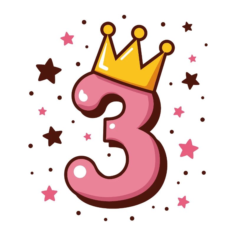 3. Geburtstag Kleine Prinzessin mit Krone
