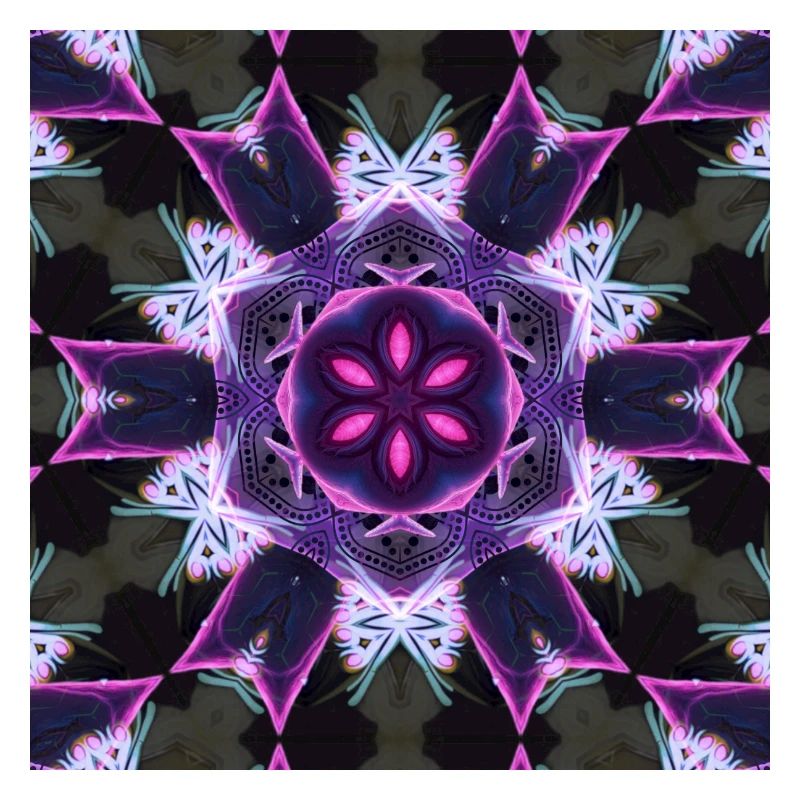 Neon Mandala Kaleidoscope