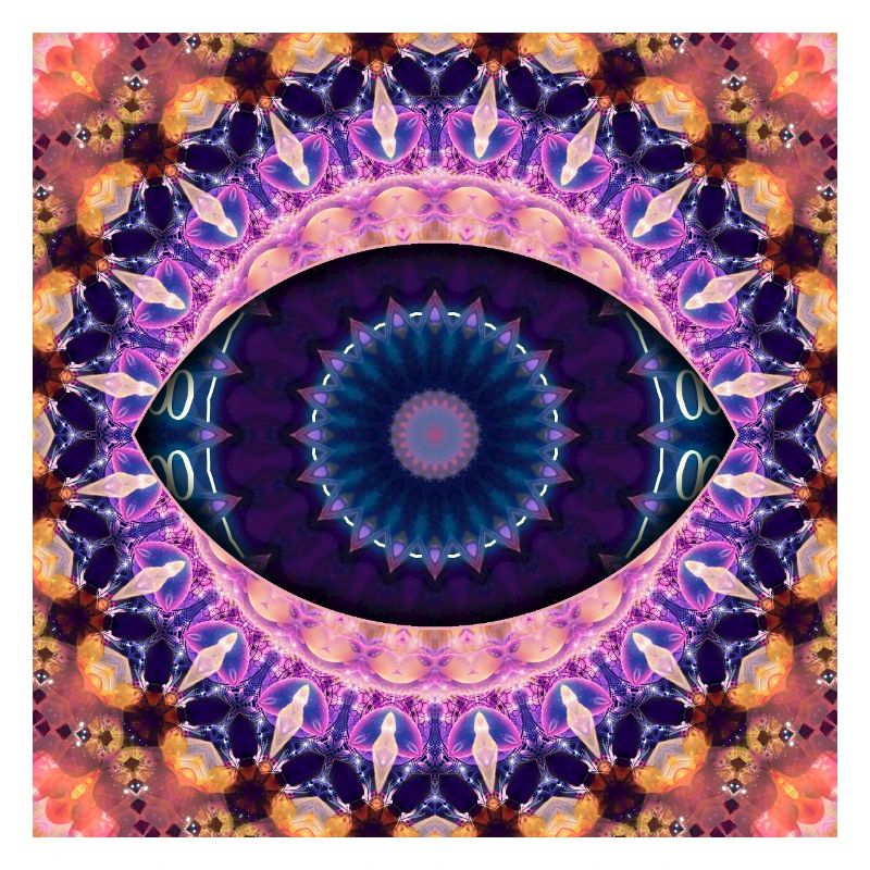 Mandala oculaire kaléidoscopique