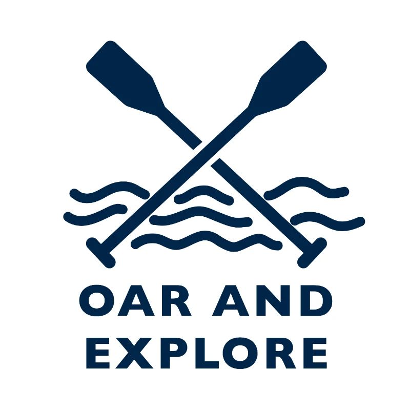 Oar and Explore Line Art - Kayaking Adventure