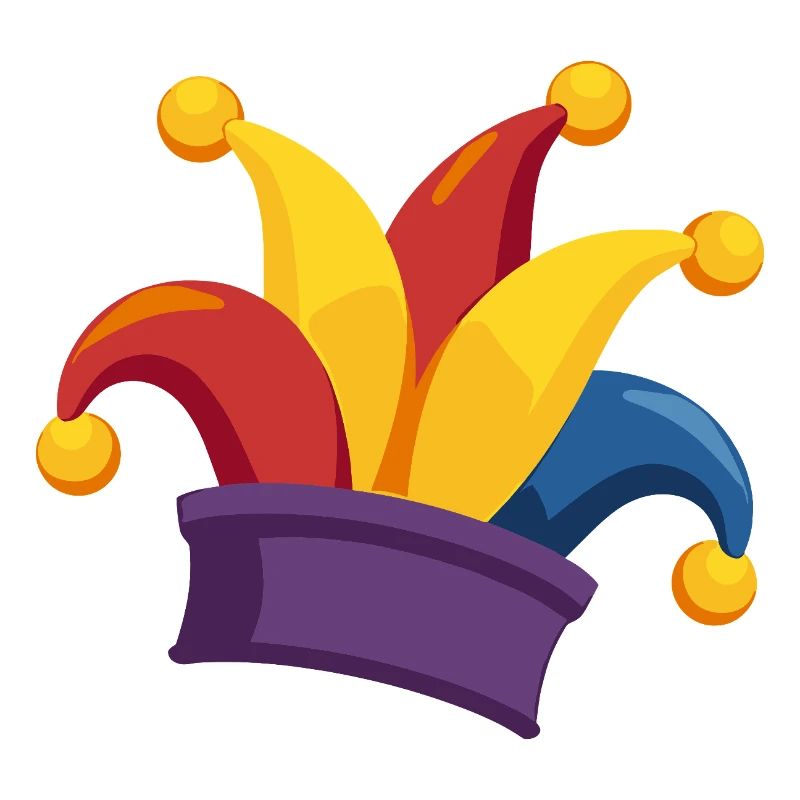 Classic fool's cap for carnival and carnival