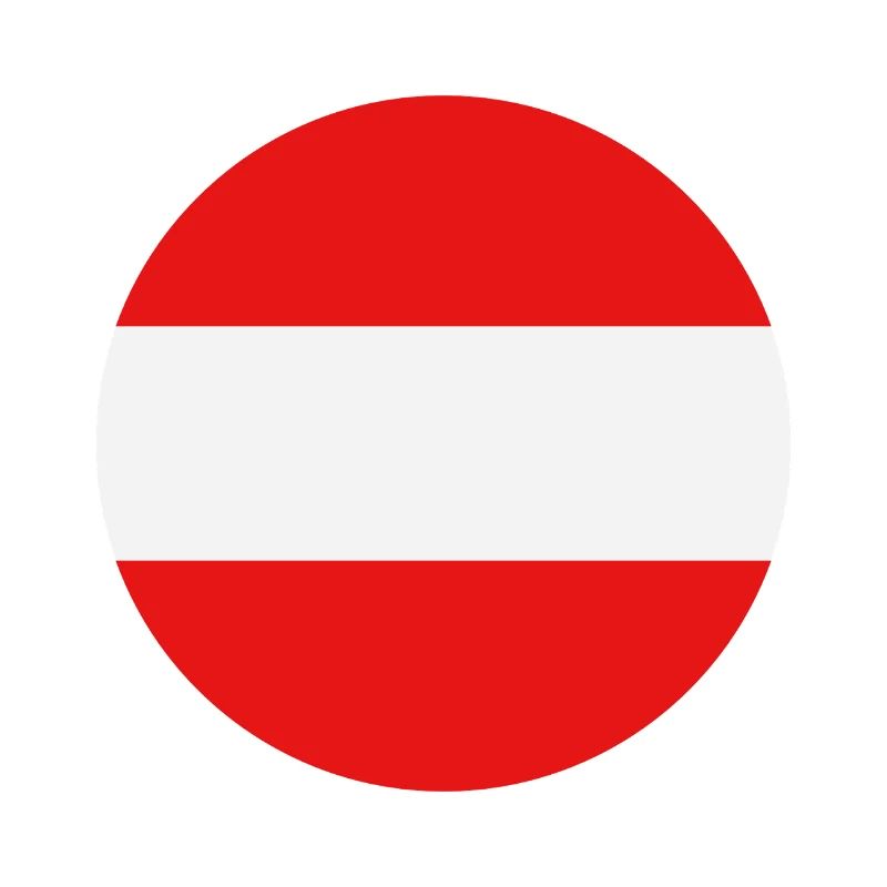Drapeau rond de l’Autriche